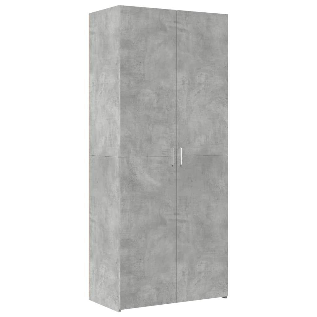 Hoge Kast 80X42,5X249 Cm Bewerkt Hout Betongrijs