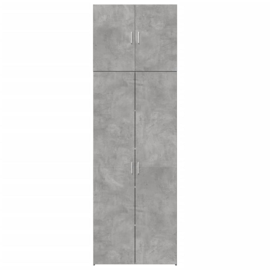 Hoge Kast 80X42,5X249 Cm Bewerkt Hout Betongrijs