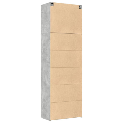 Hoge Kast 80X42,5X249 Cm Bewerkt Hout Betongrijs