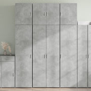 Hoge Kast 80X42,5X249 Cm Bewerkt Hout Betongrijs