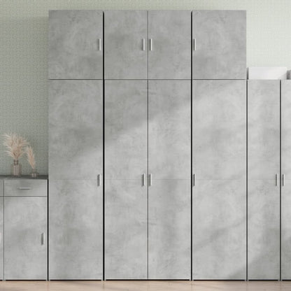 Hoge Kast 80X42,5X249 Cm Bewerkt Hout Betongrijs