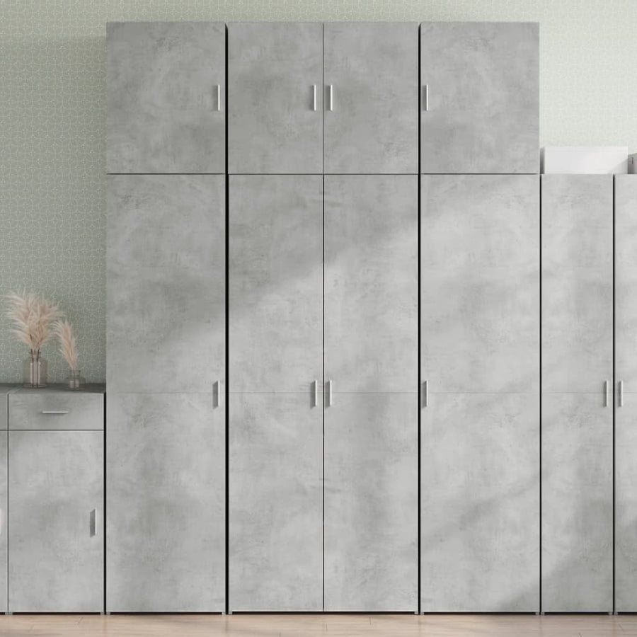 Hoge Kast 80X42,5X249 Cm Bewerkt Hout Betongrijs