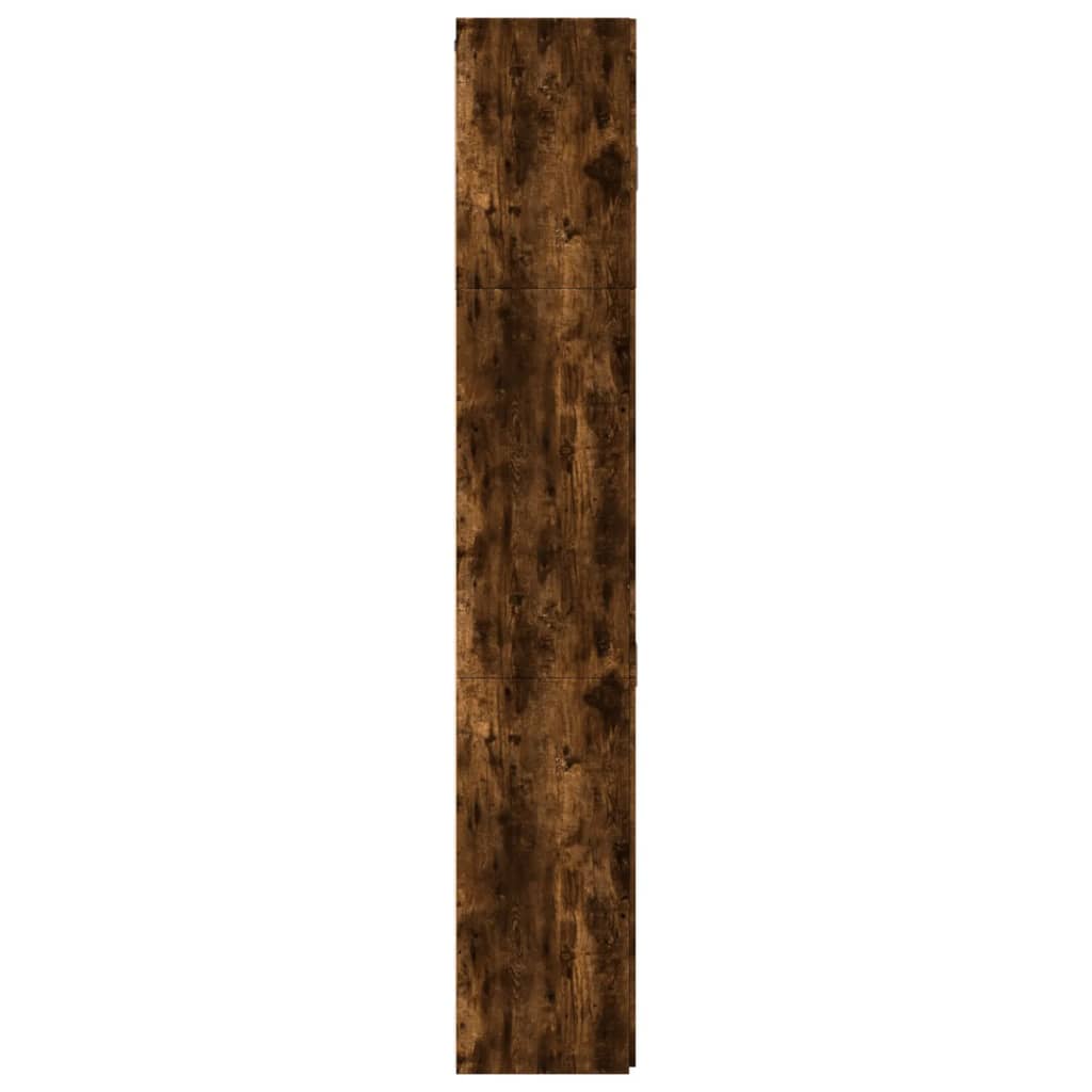 Hoge kast 80x42,5x249 cm bewerkt hout gerookt eikenkleurig