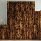 Tall cabinet 80x42.5x249 cm treated smoked oak wood