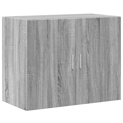 Hoge Kast 80X42,5X249 Cm Bewerkt Hout Eikenkleurig Grijs sonoma
