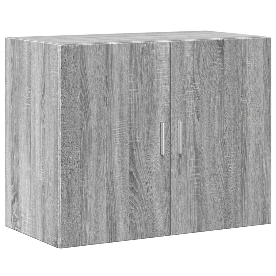 Hoge Kast 80X42,5X249 Cm Bewerkt Hout Eikenkleurig Grijs sonoma