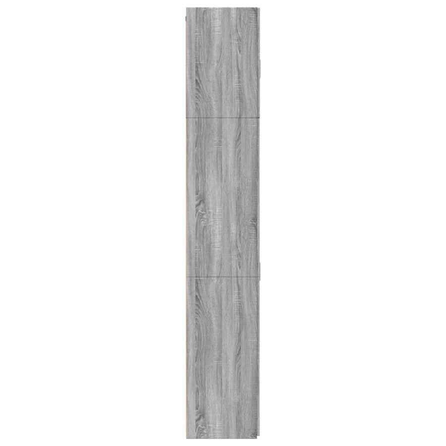 Hoge Kast 80X42,5X249 Cm Bewerkt Hout Eikenkleurig Grijs sonoma