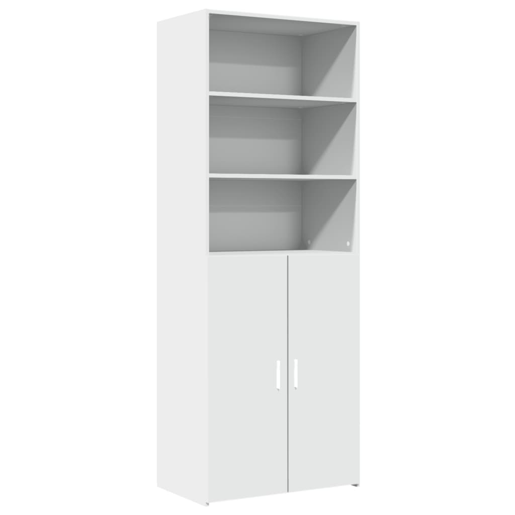 Hoge Kast 70X42,5X185 Cm Bewerkt Hout Wit
