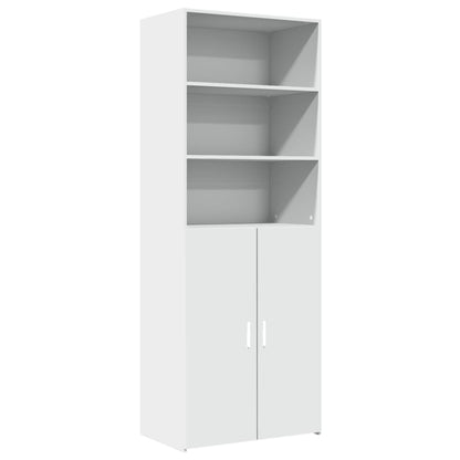 Hoge Kast 70X42,5X185 Cm Bewerkt Hout Wit