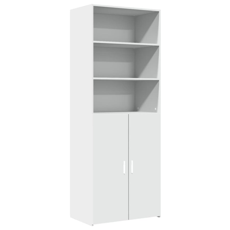 Hoge Kast 70X42,5X185 Cm Bewerkt Hout Wit