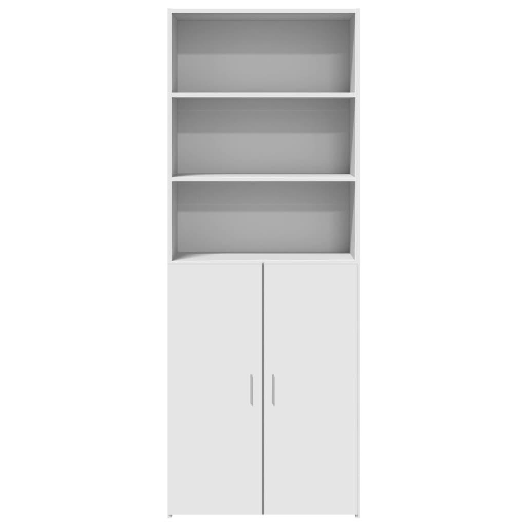 Hoge Kast 70X42,5X185 Cm Bewerkt Hout Wit