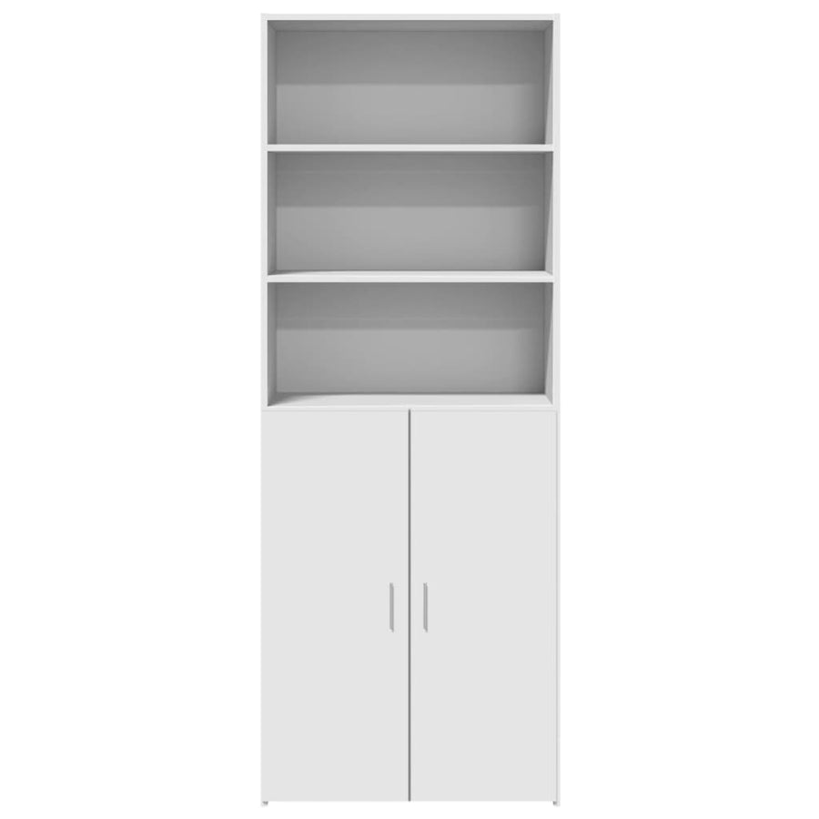 Hoge Kast 70X42,5X185 Cm Bewerkt Hout Wit