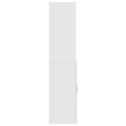 Hoge Kast 70X42,5X185 Cm Bewerkt Hout Wit