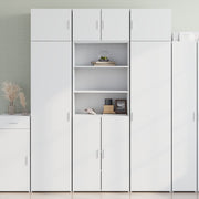 Hoge kast 70x42,5x185 cm wit bewerkt hout
