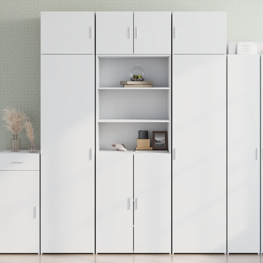 Hoge Kast 70X42,5X185 Cm Bewerkt Hout Wit