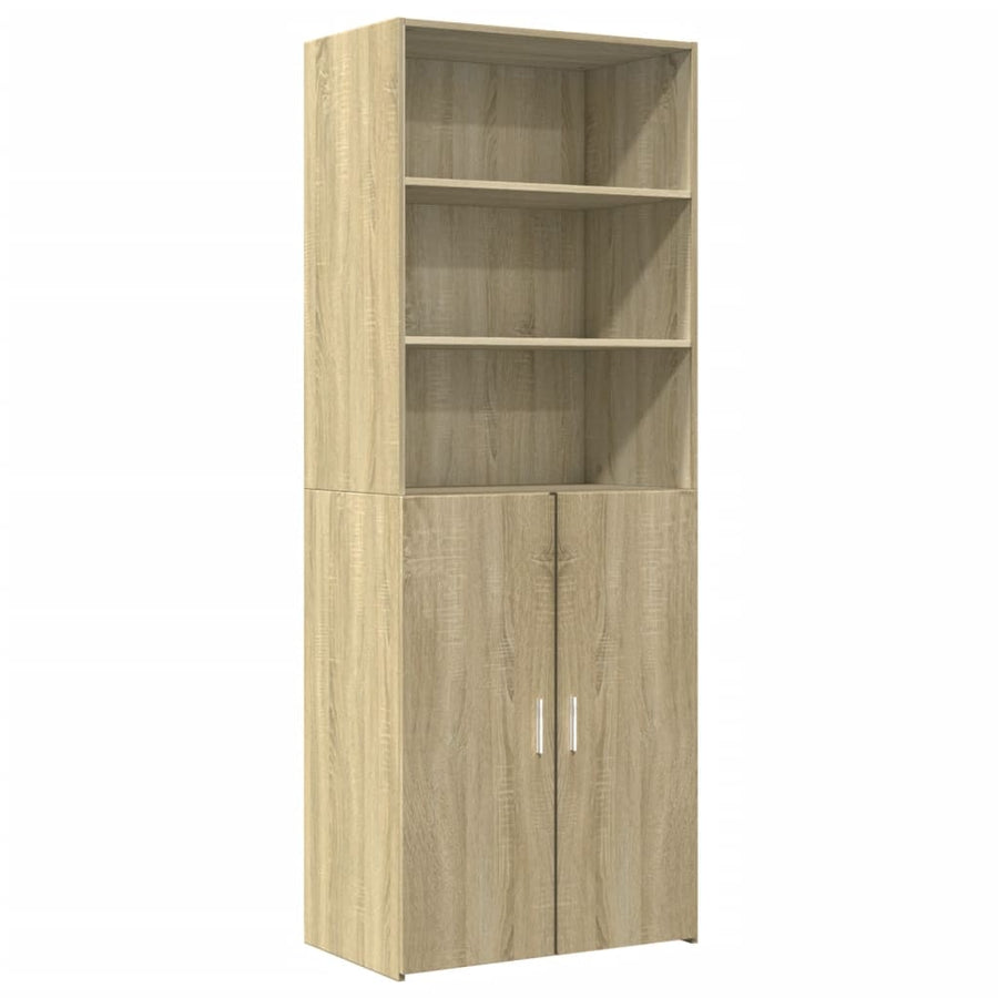 Hoge Kast 70X42,5X185 Cm Bewerkt Hout Kleurig Sonoma eiken