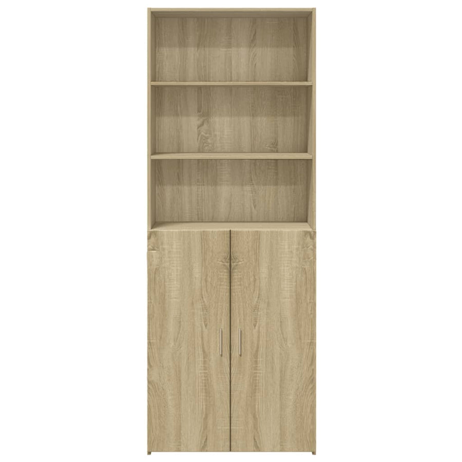 Hoge Kast 70X42,5X185 Cm Bewerkt Hout Kleurig Sonoma eiken