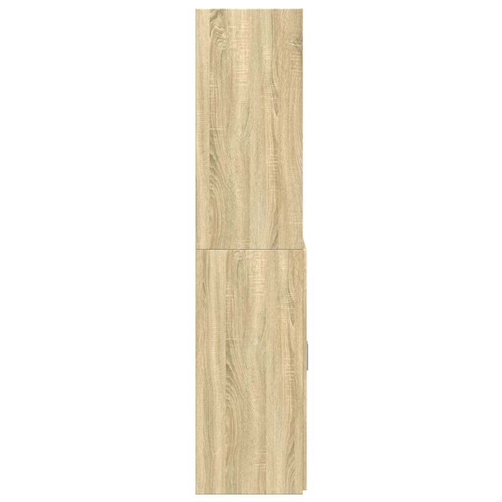 Hoge Kast 70X42,5X185 Cm Bewerkt Hout Kleurig Sonoma eiken