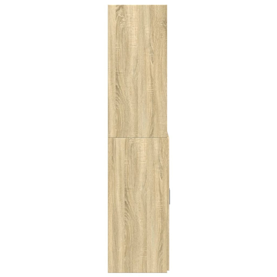 Hoge Kast 70X42,5X185 Cm Bewerkt Hout Kleurig Sonoma eiken