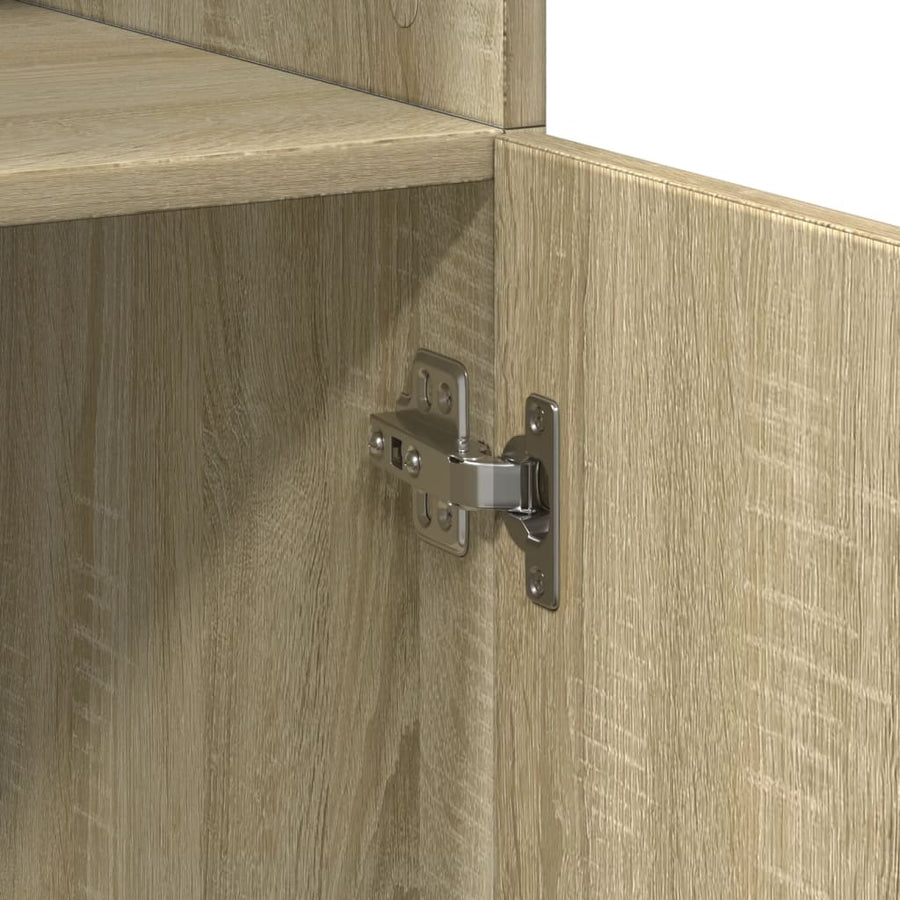 Hoge Kast 70X42,5X185 Cm Bewerkt Hout Kleurig Sonoma eiken