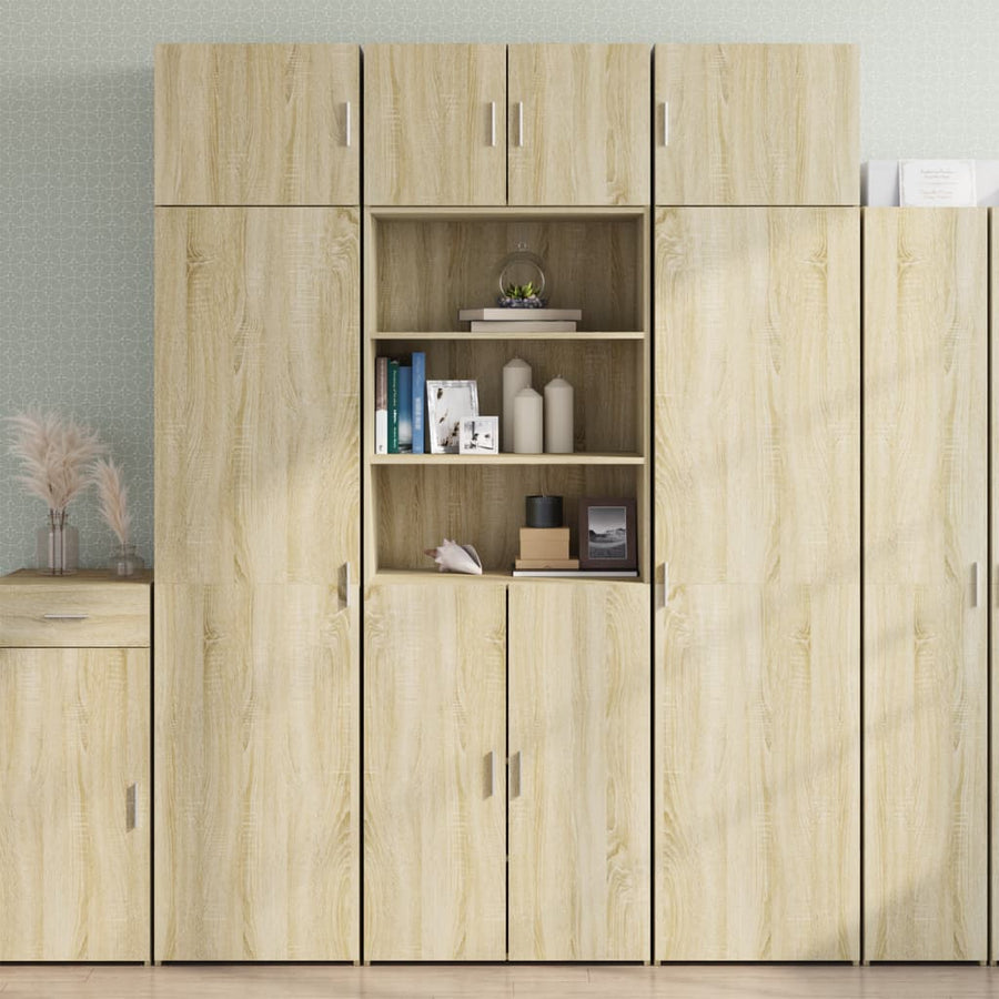 Hoge Kast 70X42,5X185 Cm Bewerkt Hout Kleurig Sonoma eiken