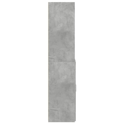 Hoge kast 70x42,5x185 cm bewerkt hout betongrijs