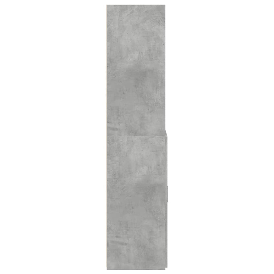Hoge kast 70x42,5x185 cm bewerkt hout betongrijs
