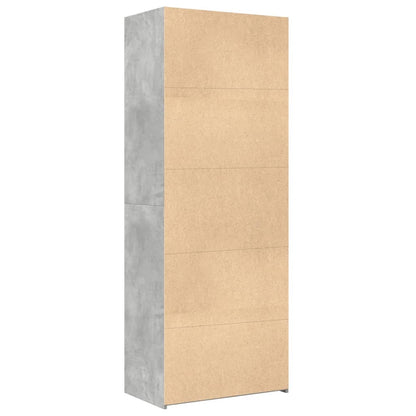 Hoge kast 70x42,5x185 cm bewerkt hout betongrijs