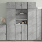 Hoge kast 70x42,5x185 cm bewerkt hout betongrijs