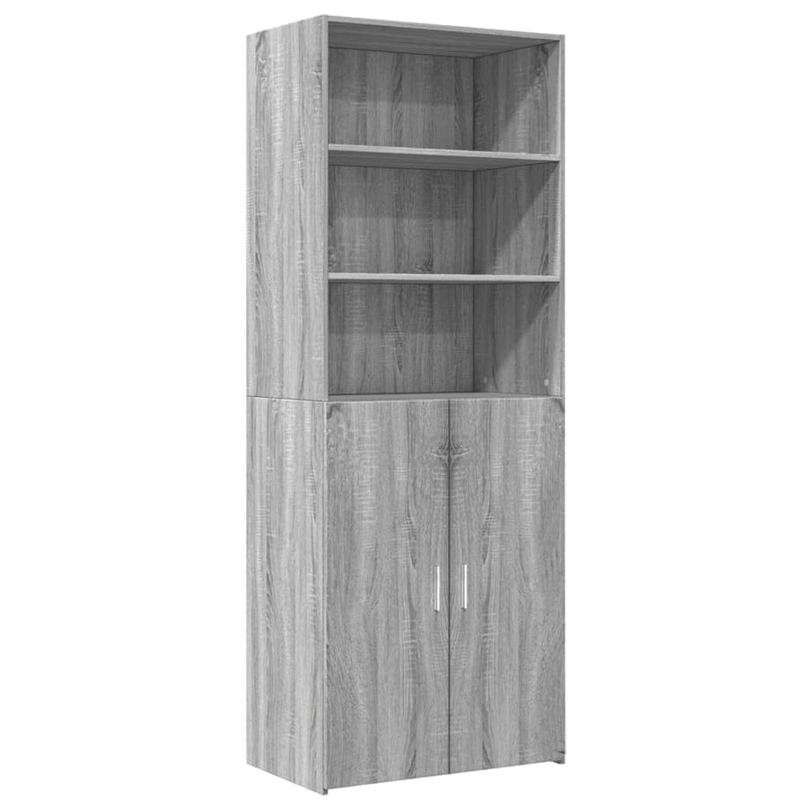 Hoge kast 70x42,5x185 cm bewerkt hout grijs sonoma eikenkleurig
