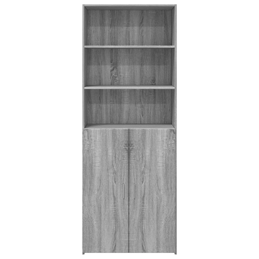 Hoge kast 70x42,5x185 cm bewerkt hout grijs sonoma eikenkleurig