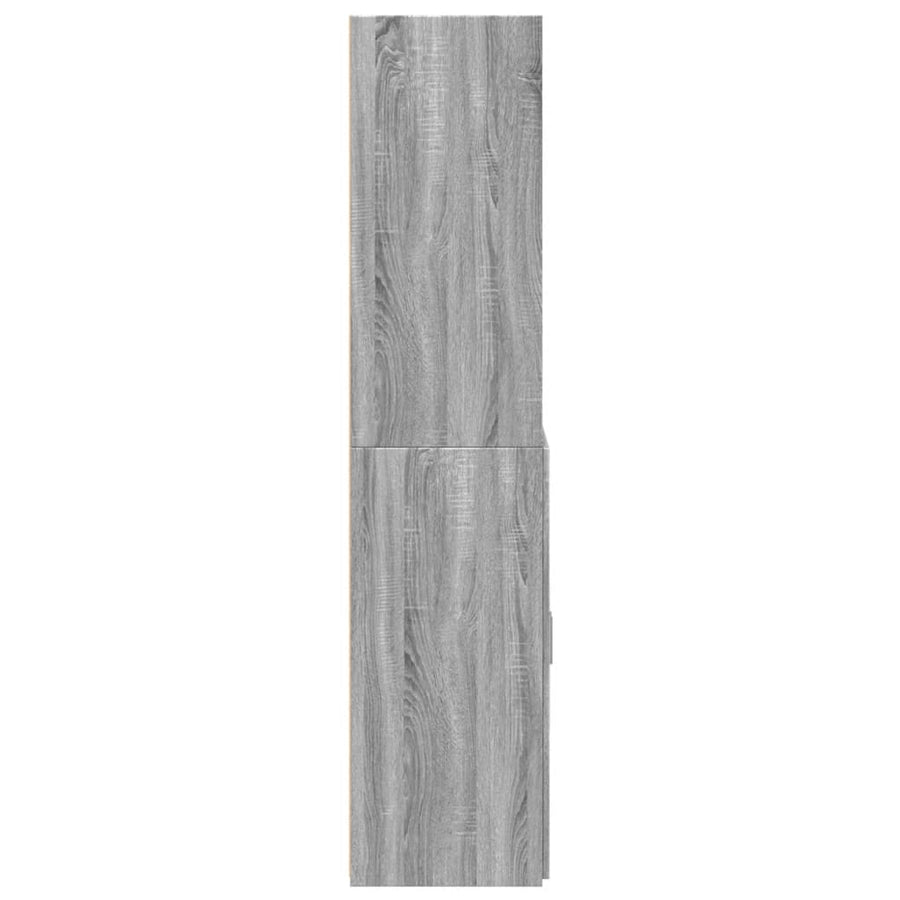 Hoge kast 70x42,5x185 cm bewerkt hout grijs sonoma eikenkleurig
