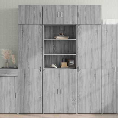 Hoge kast 70x42,5x185 cm bewerkt hout grijs sonoma eikenkleurig