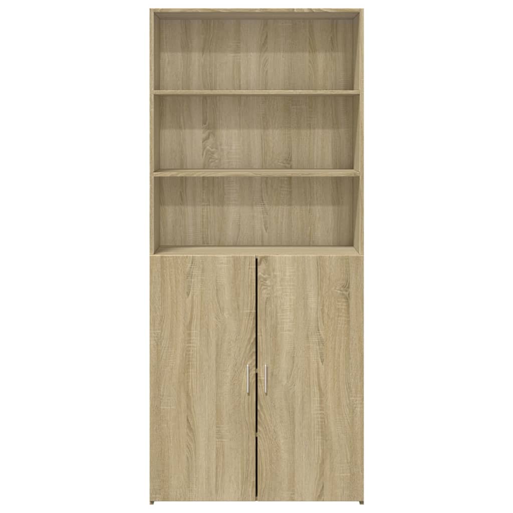 Hoge kast 80x42,5x185 cm bewerkt hout sonoma eikenkleurig