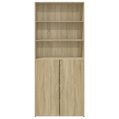 Hoge kast 80x42,5x185 cm bewerkt hout sonoma eikenkleurig