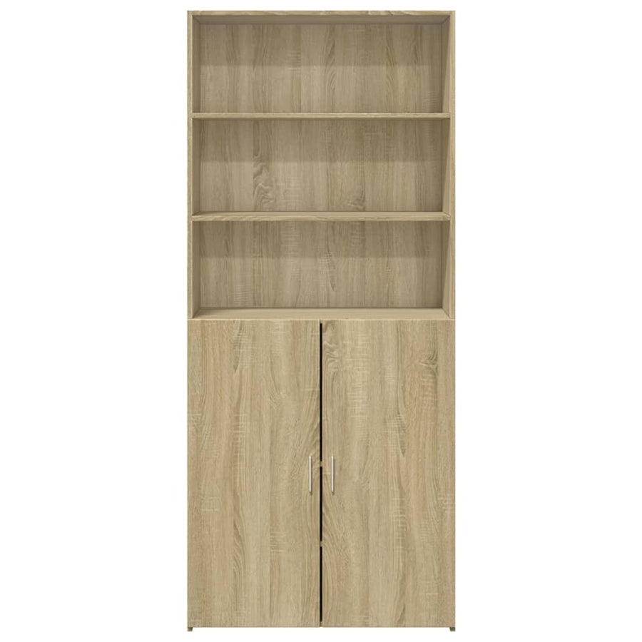 Hoge kast 80x42,5x185 cm bewerkt hout sonoma eikenkleurig
