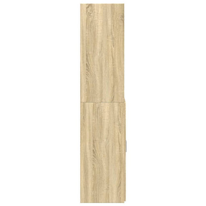Hoge kast 80x42,5x185 cm bewerkt hout sonoma eikenkleurig