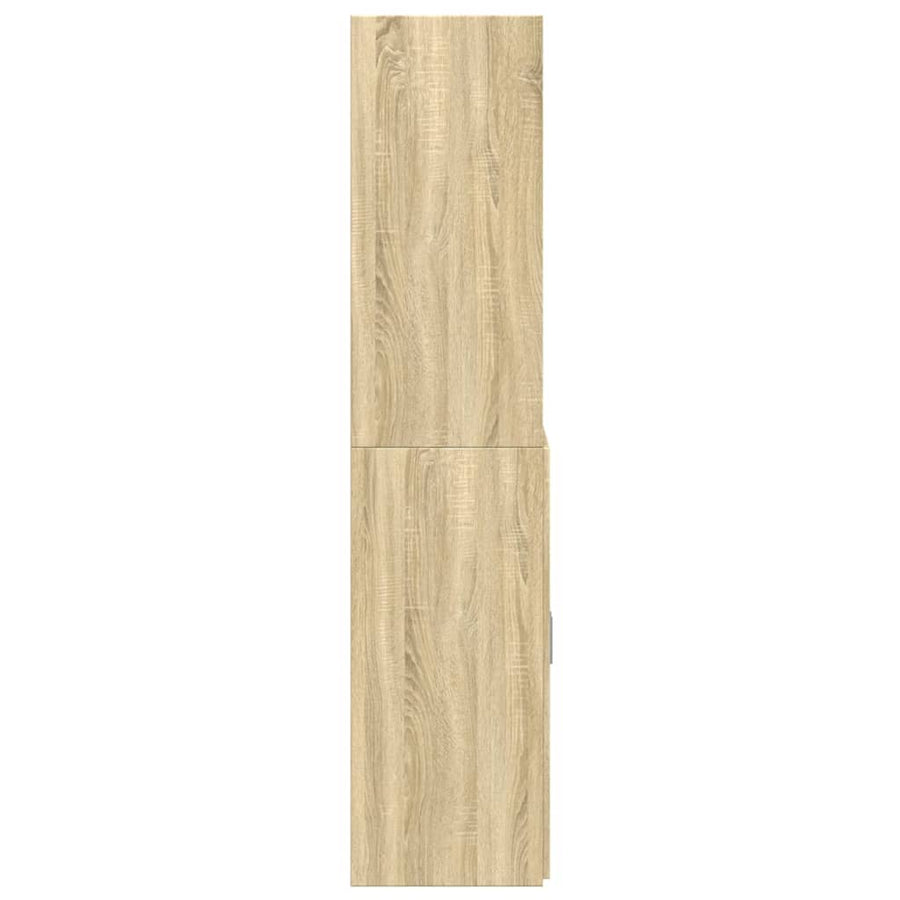 Hoge kast 80x42,5x185 cm bewerkt hout sonoma eikenkleurig