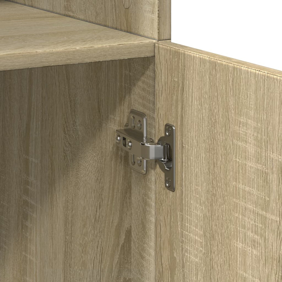 Hoge kast 80x42,5x185 cm bewerkt hout sonoma eikenkleurig