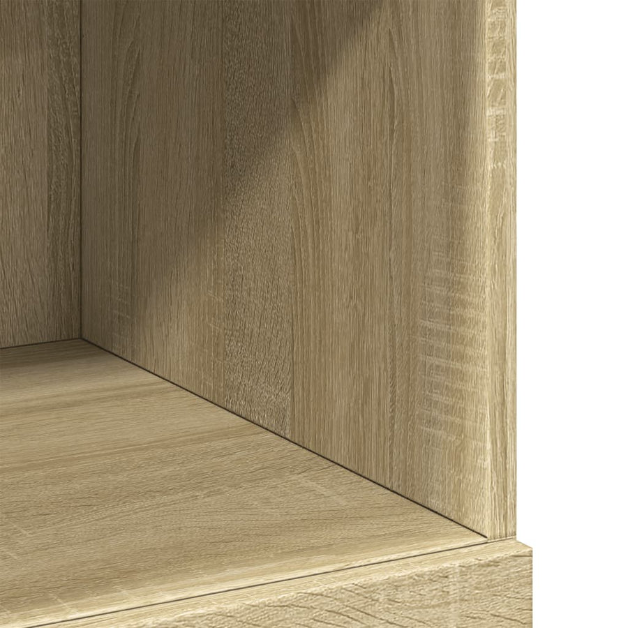 Hoge kast 80x42,5x124 cm bewerkt hout sonoma eikenkleurig