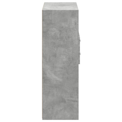 Hoge kast 80x42,5x124 cm bewerkt hout betongrijs