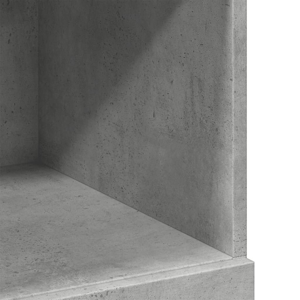 Hoge kast 80x42,5x124 cm bewerkt hout betongrijs