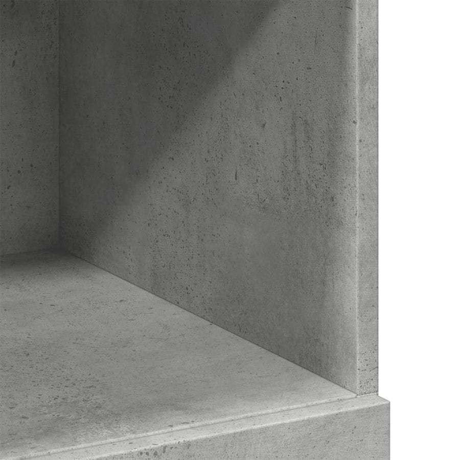 Hoge kast 80x42,5x124 cm bewerkt hout betongrijs