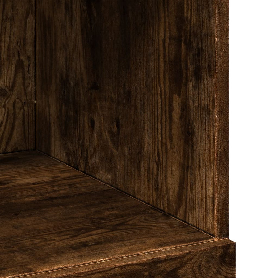 Hoge kast 80x42,5x124 cm bewerkt hout gerookt eikenkleurig
