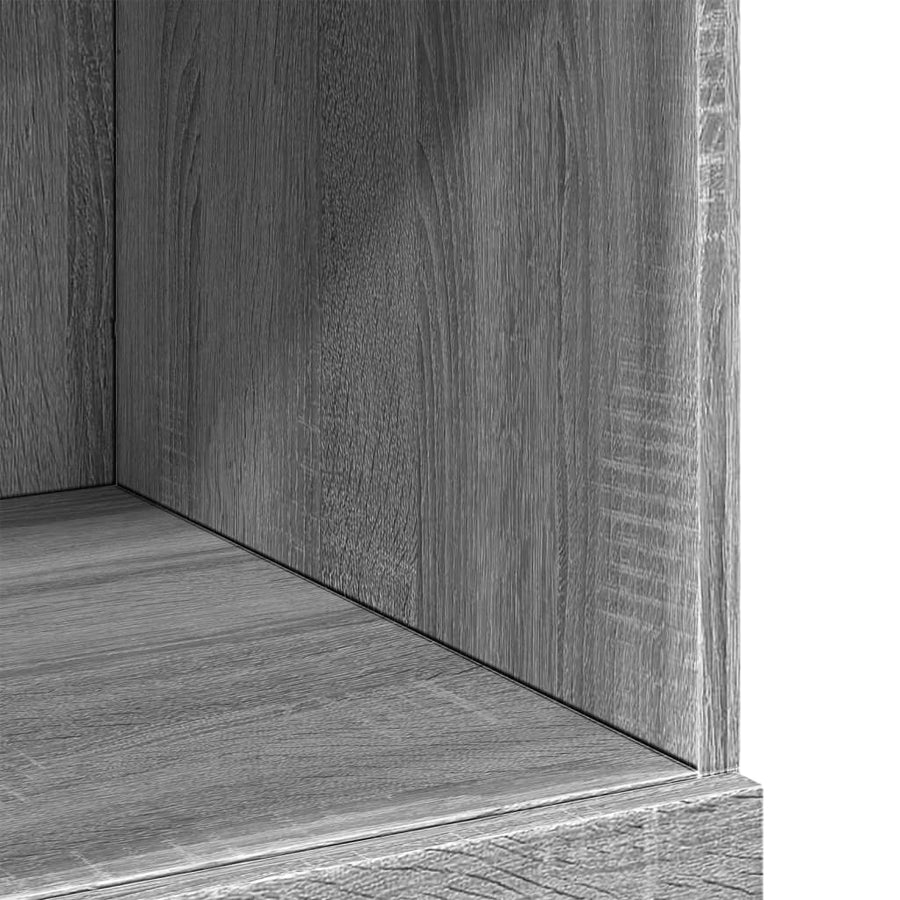 Hoge kast 80x42,5x124 cm bewerkt hout grijs sonoma eikenkleurig