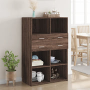 Hoge kast 80x42,5x124 cm bewerkt hout bruin