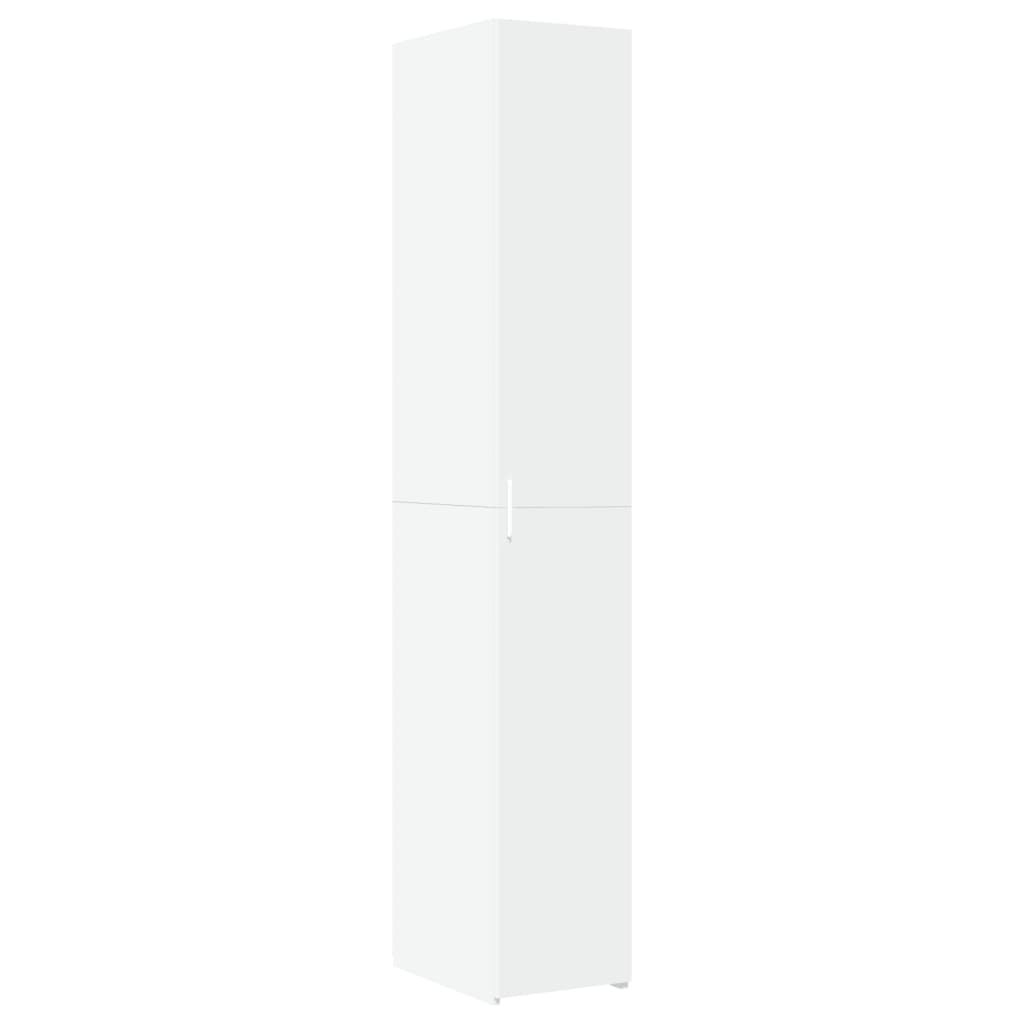 Hoge kast 30x42,5x185 cm bewerkt hout wit