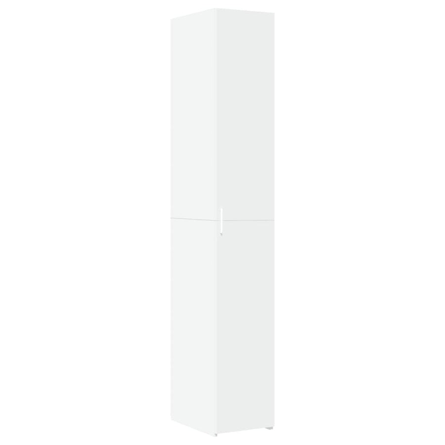 Hoge kast 30x42,5x185 cm bewerkt hout wit