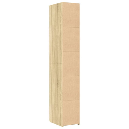 Hoge kast 30x42,5x185 cm bewerkt hout sonoma eikenkleurig