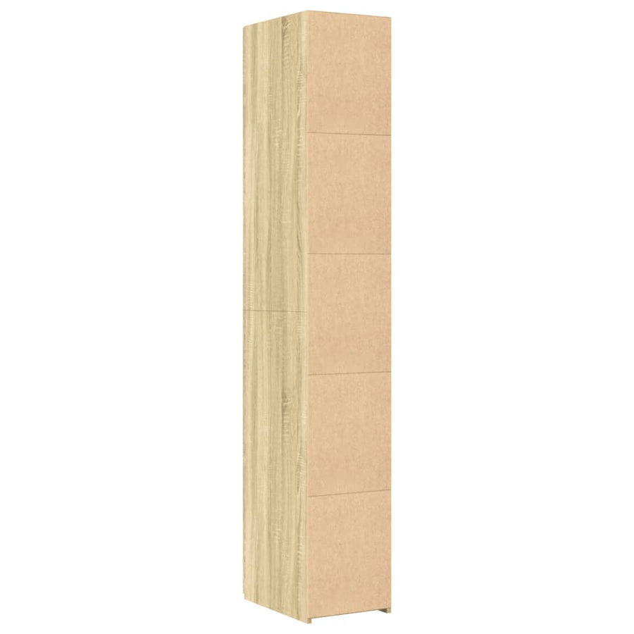 Hoge kast 30x42,5x185 cm bewerkt hout sonoma eikenkleurig
